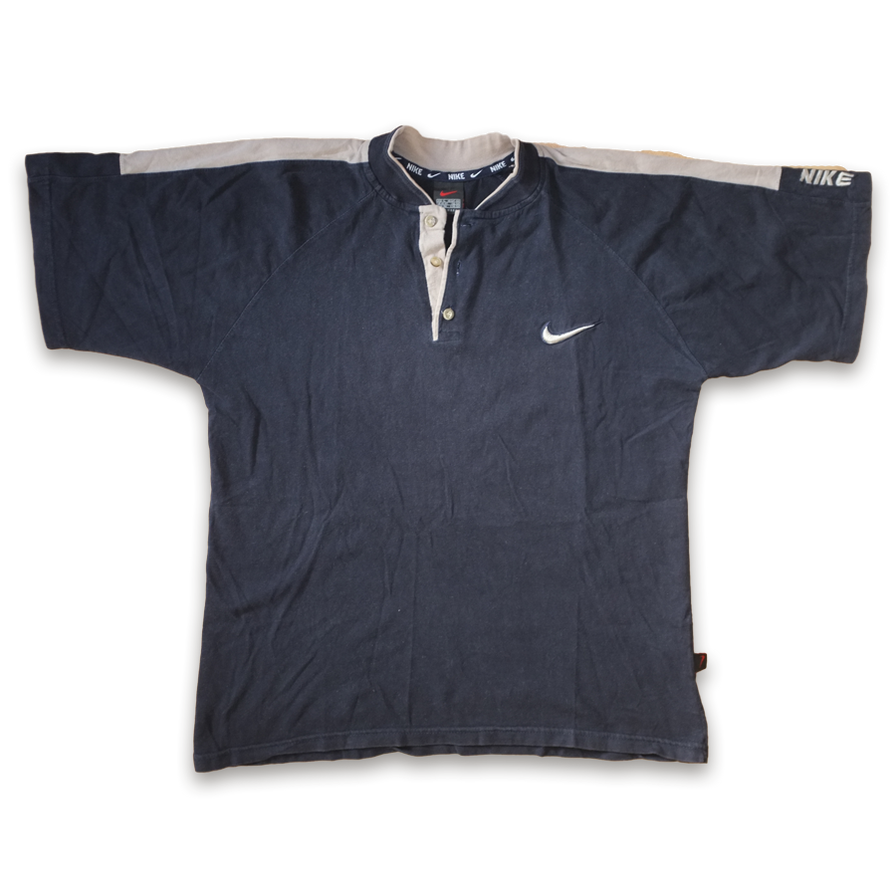 Nike Button T-Shirt Large / XLarge - Double Double Vintage