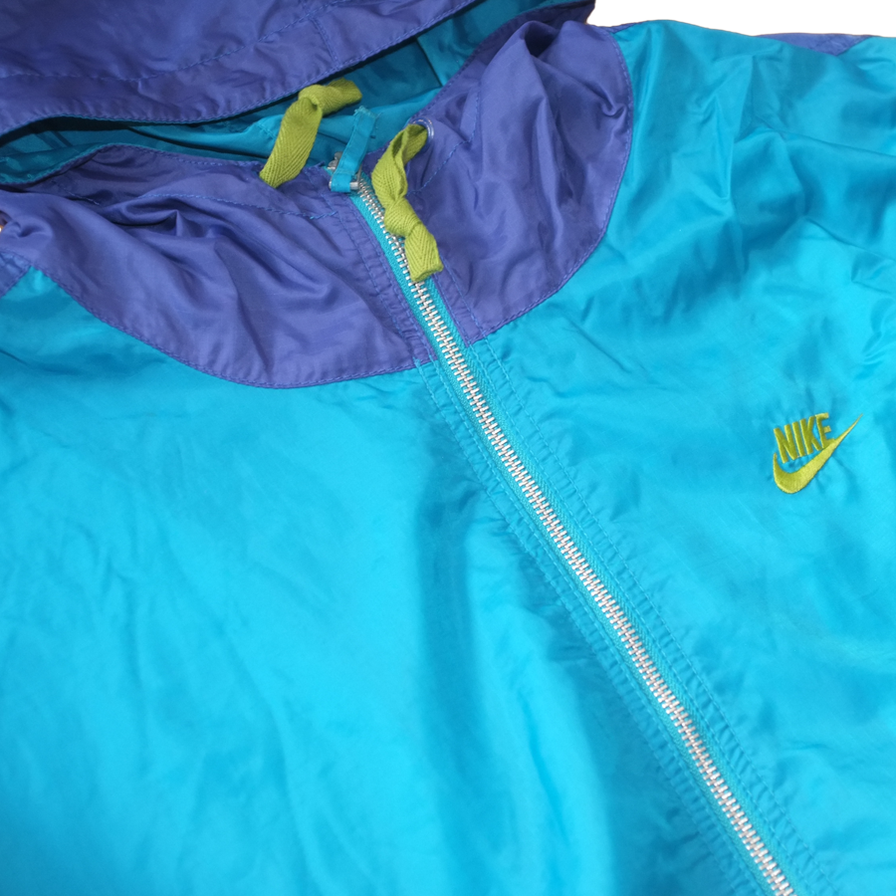 Vintage Nike Aqua Windbreaker Large - Double Double Vintage