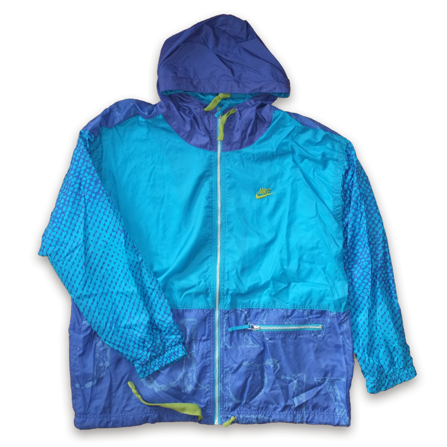 Vintage Nike Aqua Windbreaker Large - Double Double Vintage