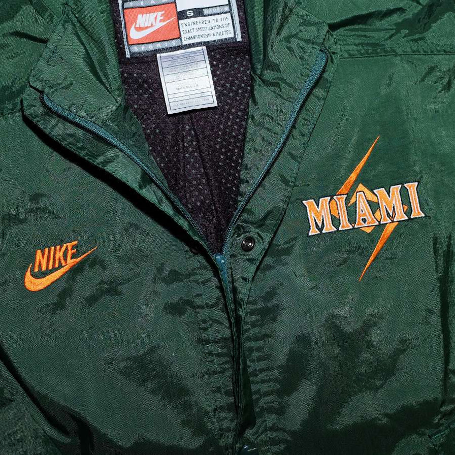 Vintage Nike Miami Hurricanes Jacket Medium