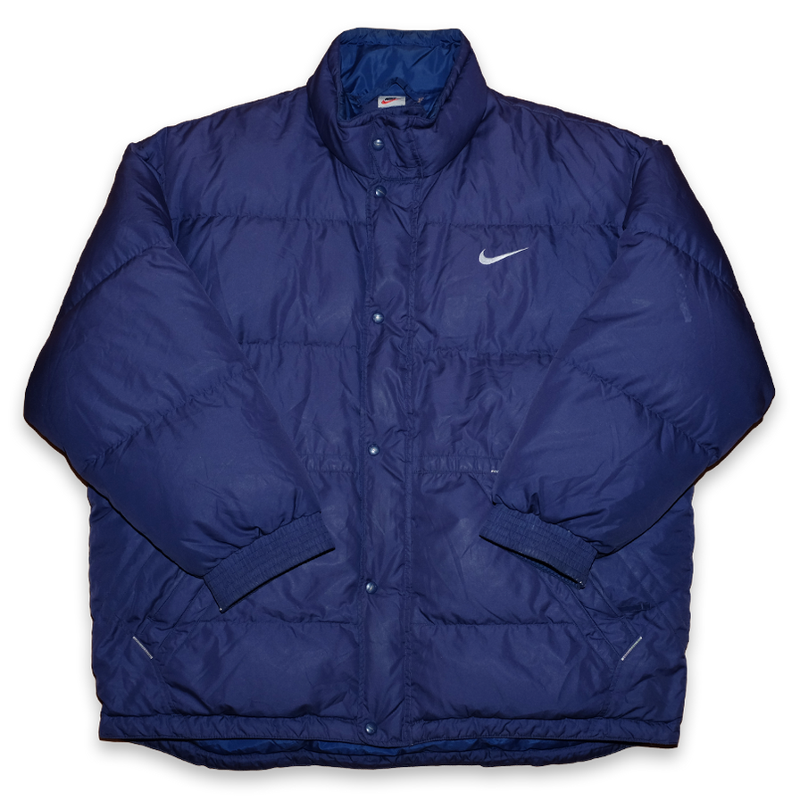 Vintage Nike Swoosh Puffer Jacket XLarge - Double Double Vintage