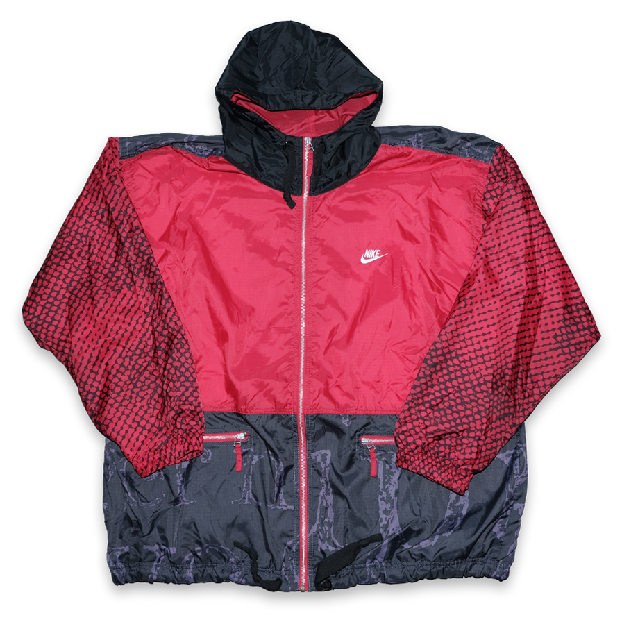 Vintage Nike Hooded Track Jacket XLarge / XXL - Double Double Vintage