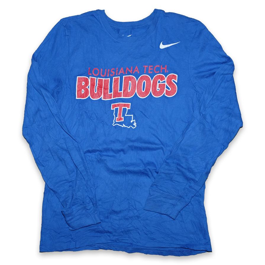 Vintage Nike Louisiana Tech Bulldogs Longsleeve Small - Double Double Vintage