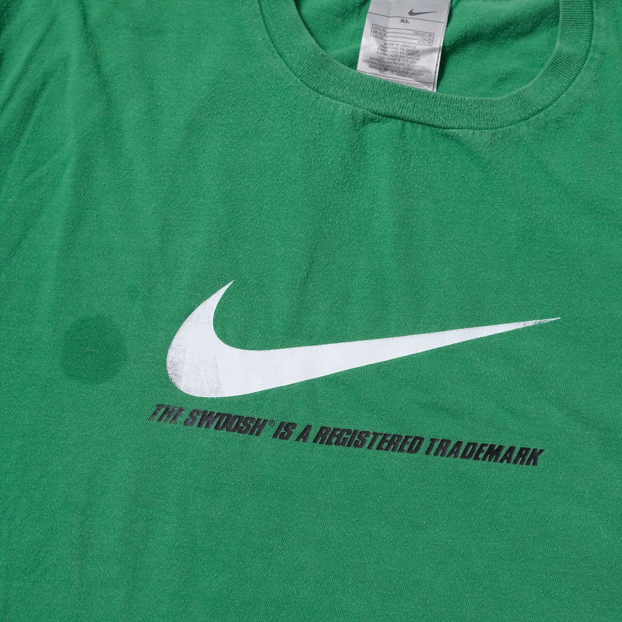 Vintage Nike Big Swoosh T-Shirt Large / XLarge