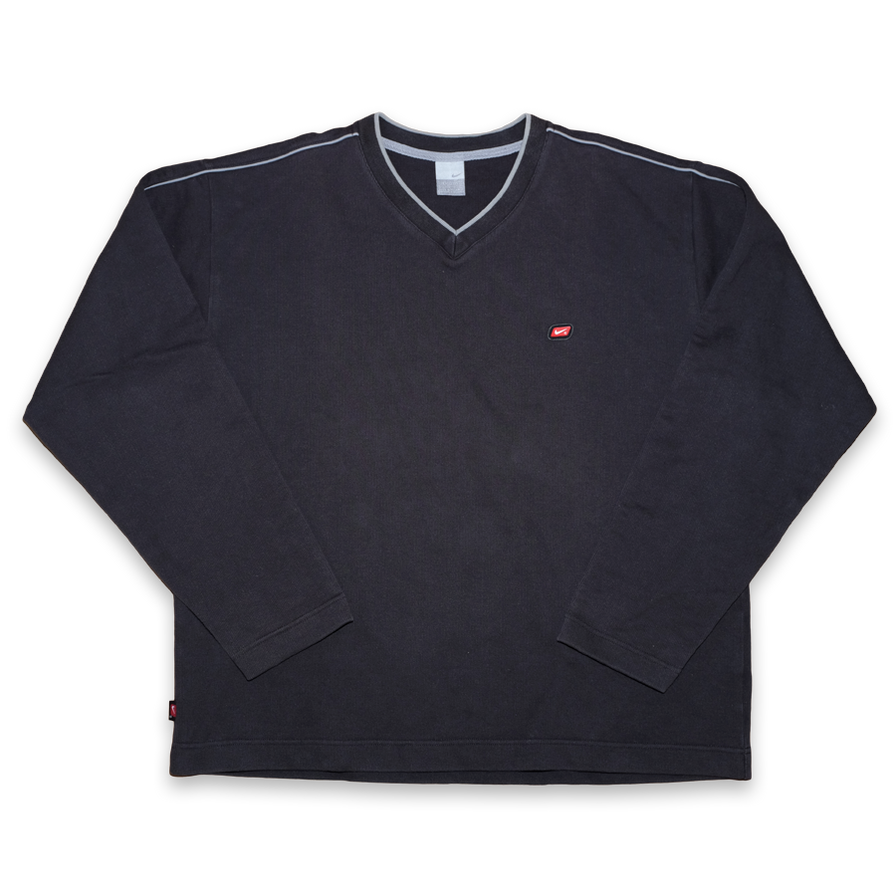 Vintage Nike V-Neck Sweater XLarge - Double Double Vintage
