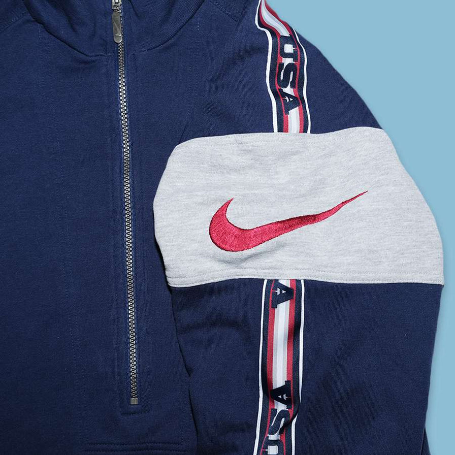 Vintage Nike USA Q-Zip Sweater Medium / Large
