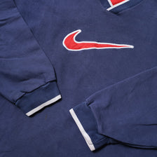 Vintage Nike V-Neck Swoosh Sweater Large / XLarge