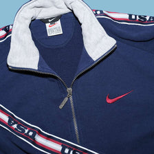 Vintage Nike USA Q-Zip Sweater Medium / Large
