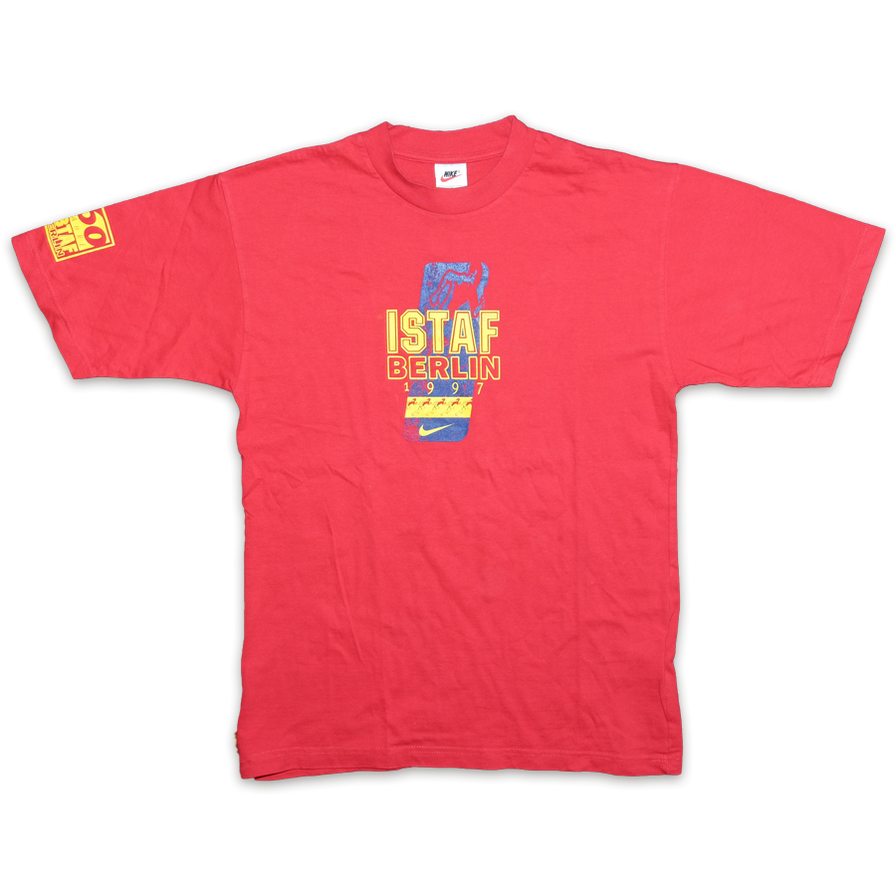 Vintage Nike Track and Field 1997 T-Shirt Small - Double Double Vintage