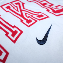 Nike V-Neck T-Shirt Small - Double Double Vintage