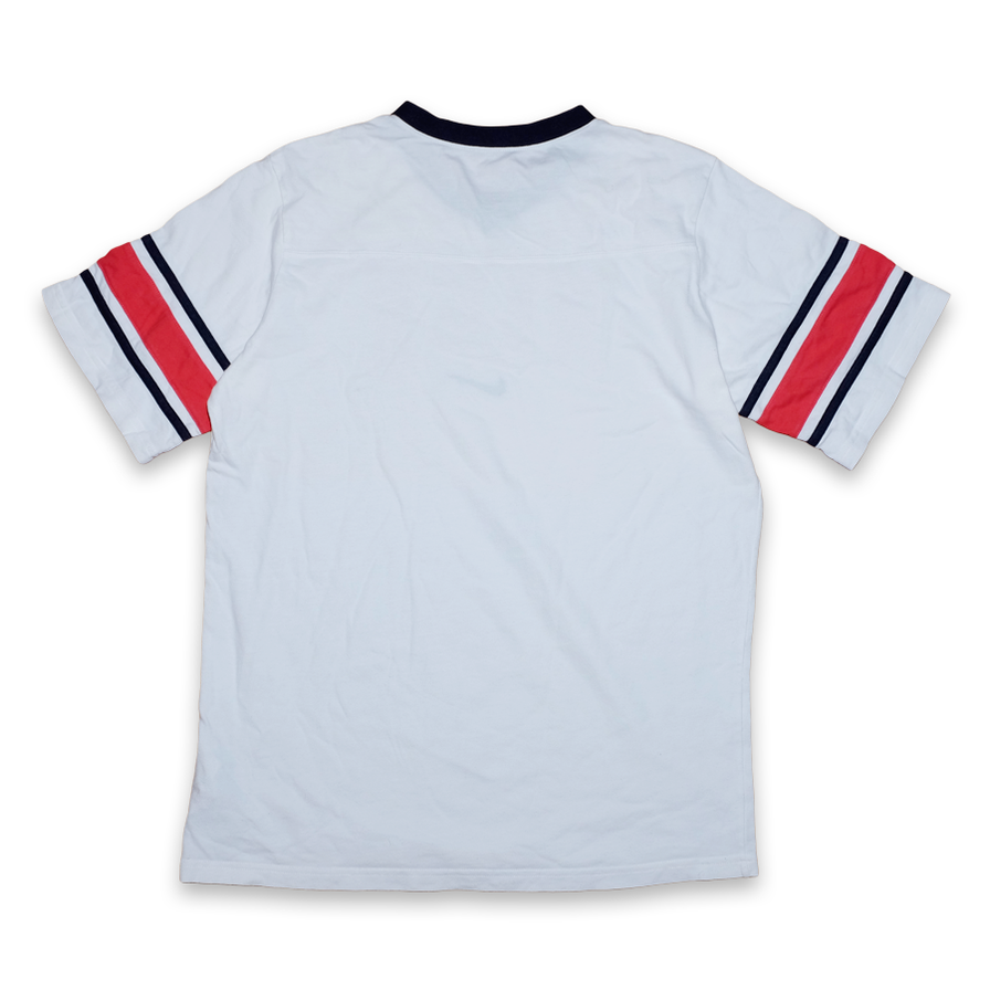 Nike V-Neck T-Shirt Small - Double Double Vintage