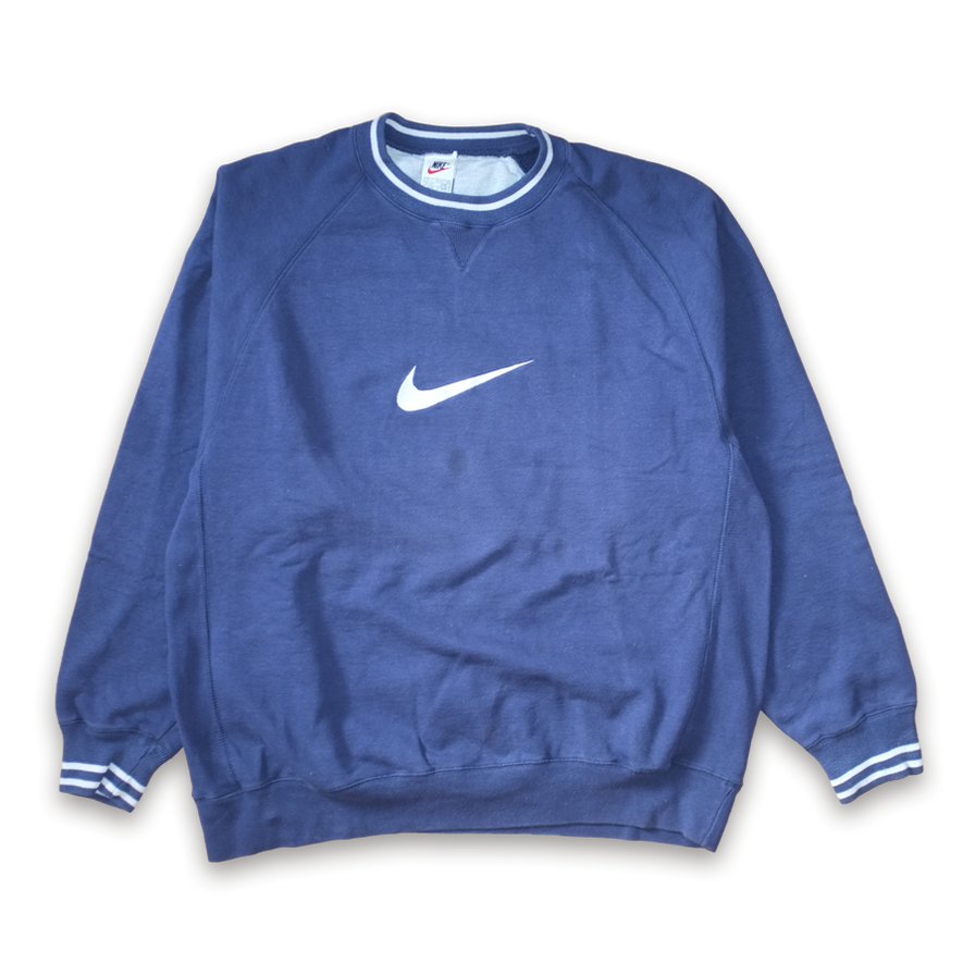 Vintage Nike Swoosh Crewneck XLarge - Double Double Vintage