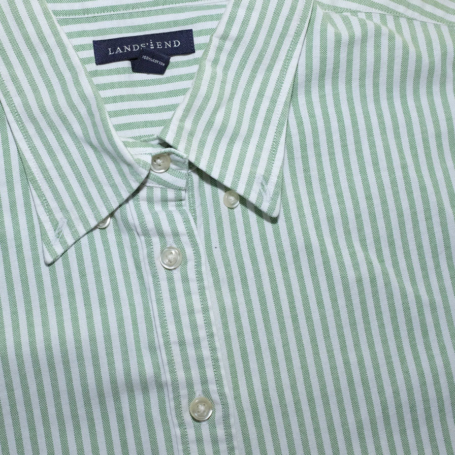 Vintage Vertical Stripes Shirt Large - Double Double Vintage