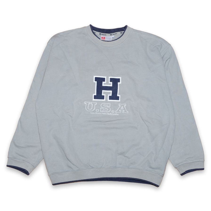 Vintage Hanes USA Sweater Large - Double Double Vintage
