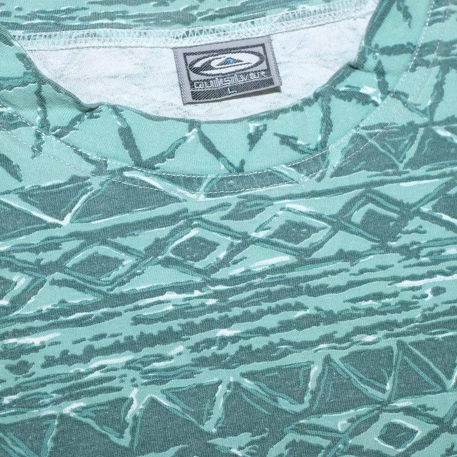 Vintage Quicksilver Pattern T-Shirt Medium / Large - Double Double Vintage