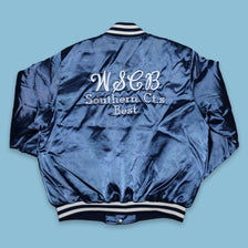 Vintage Satin College Bomber Jacket Large - Double Double Vintage