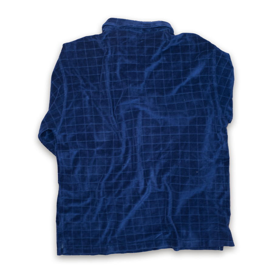 Vintage Velour Half Zip Longsleeve Polo XLarge / XXLarge - Double Double Vintage