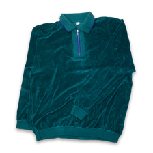 Vintage Velour Half Zip Longsleeve Polo XLarge - Double Double Vintage