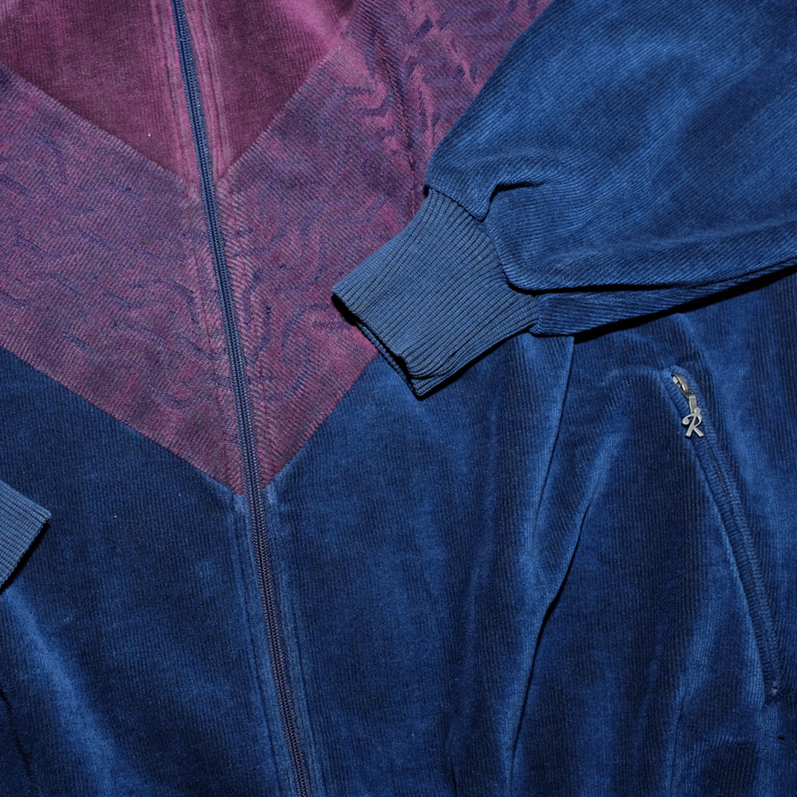 Vintage Velour Track Jacket Large - Double Double Vintage