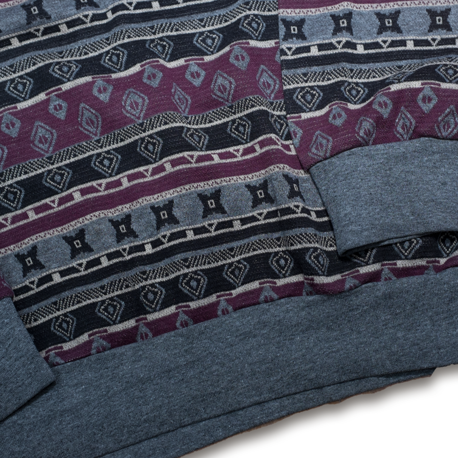 Vintage Pattern Polo Longsleeve XLarge - Double Double Vintage
