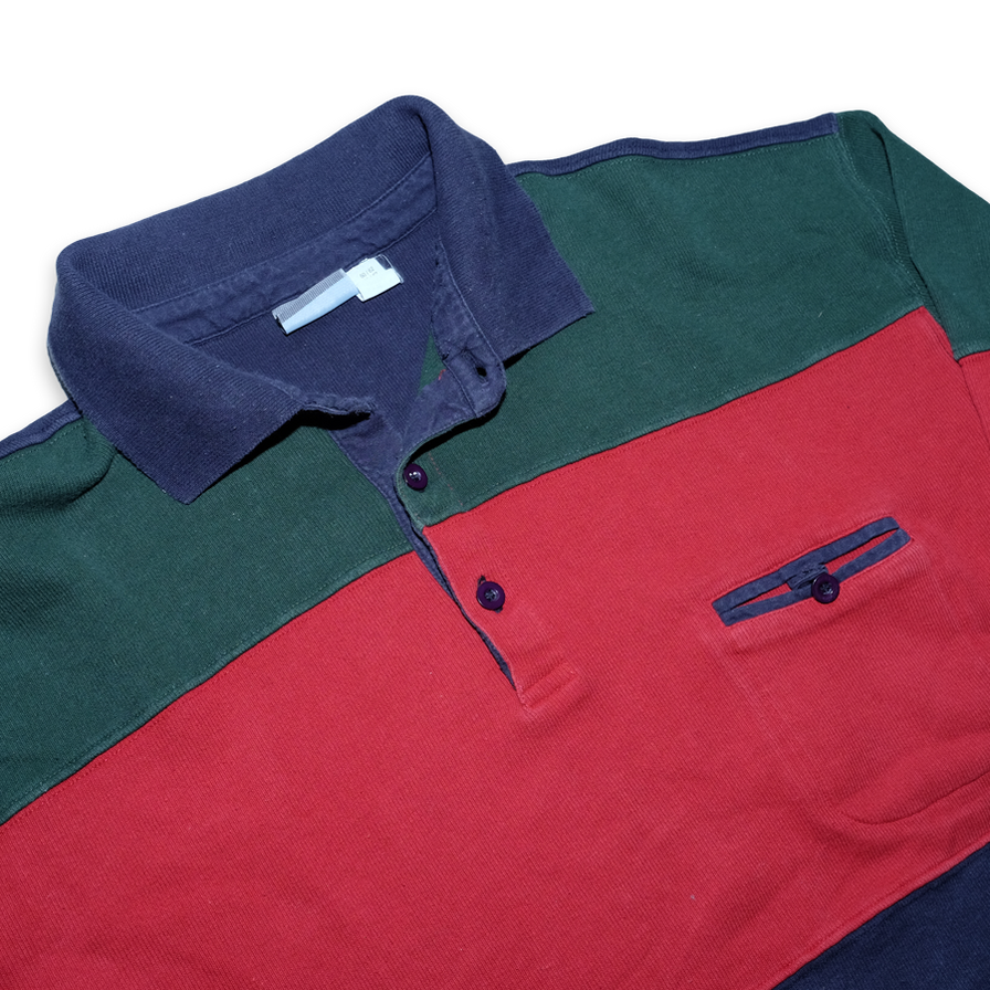 Vintage Striped Long Polo Medium / Large - Double Double Vintage