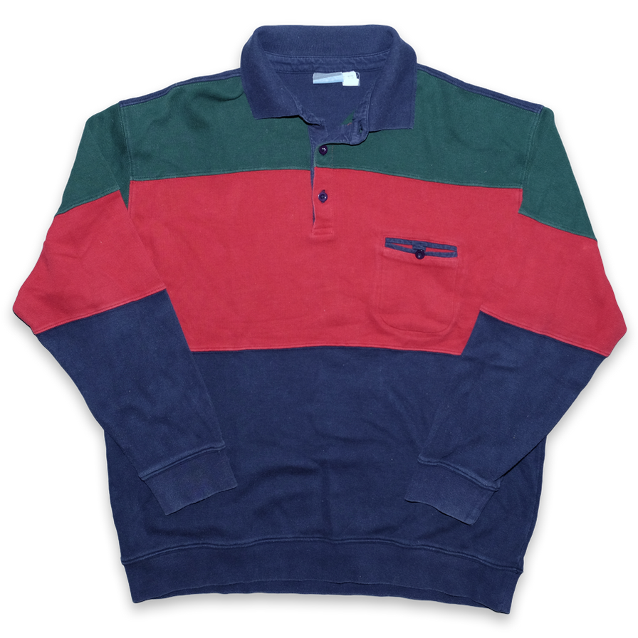 Vintage Striped Long Polo Medium / Large - Double Double Vintage