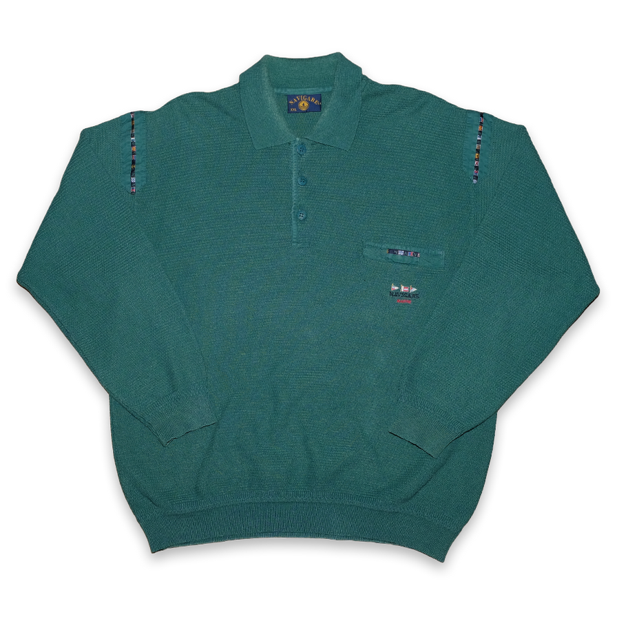 Vintage Navigare Long Polo XLarge - Double Double Vintage