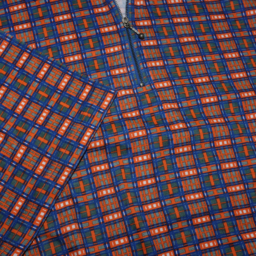 Vintage Pattern Zip Polo XLarge - Double Double Vintage