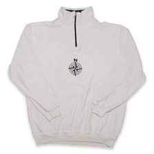 Compass Logo Q-Zip Sweatshirt Medium - Double Double Vintage