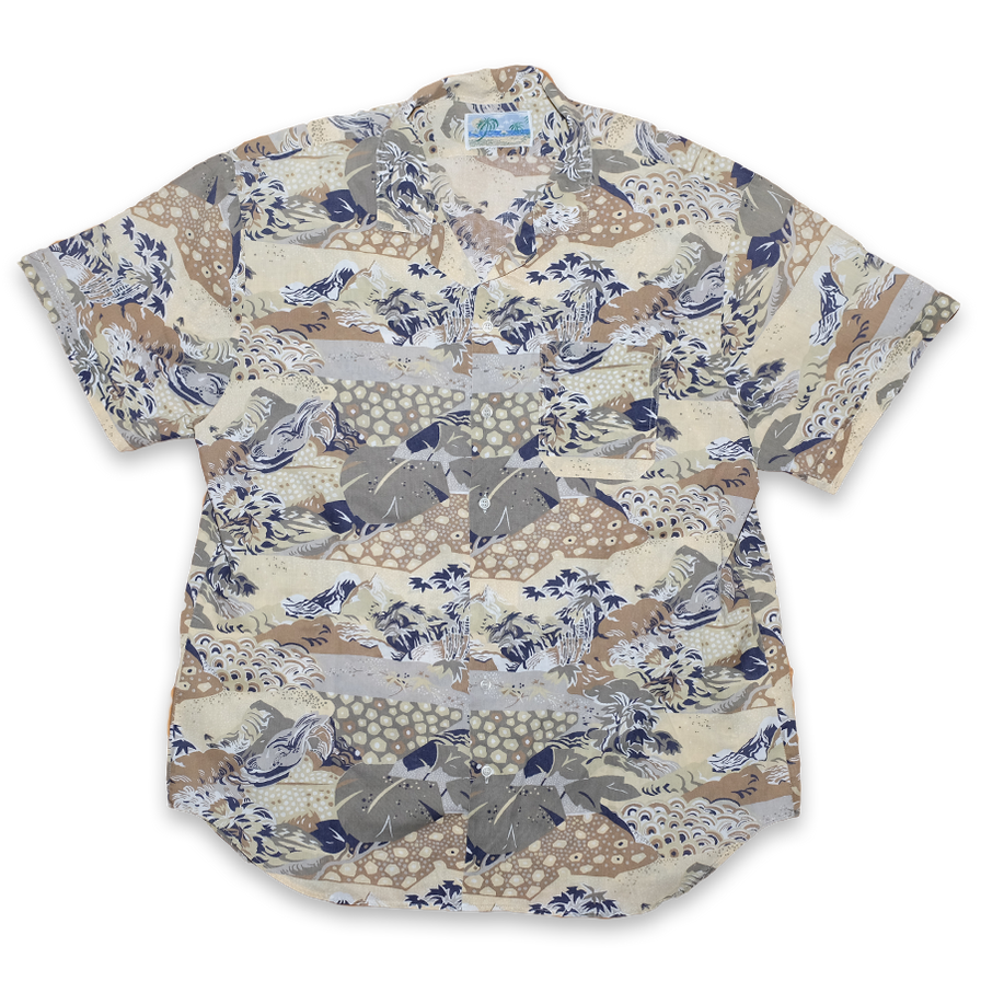 Vintage Nature Print Shirt Large - Double Double Vintage