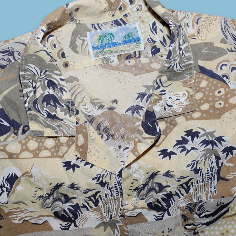 Vintage Nature Print Shirt Large - Double Double Vintage