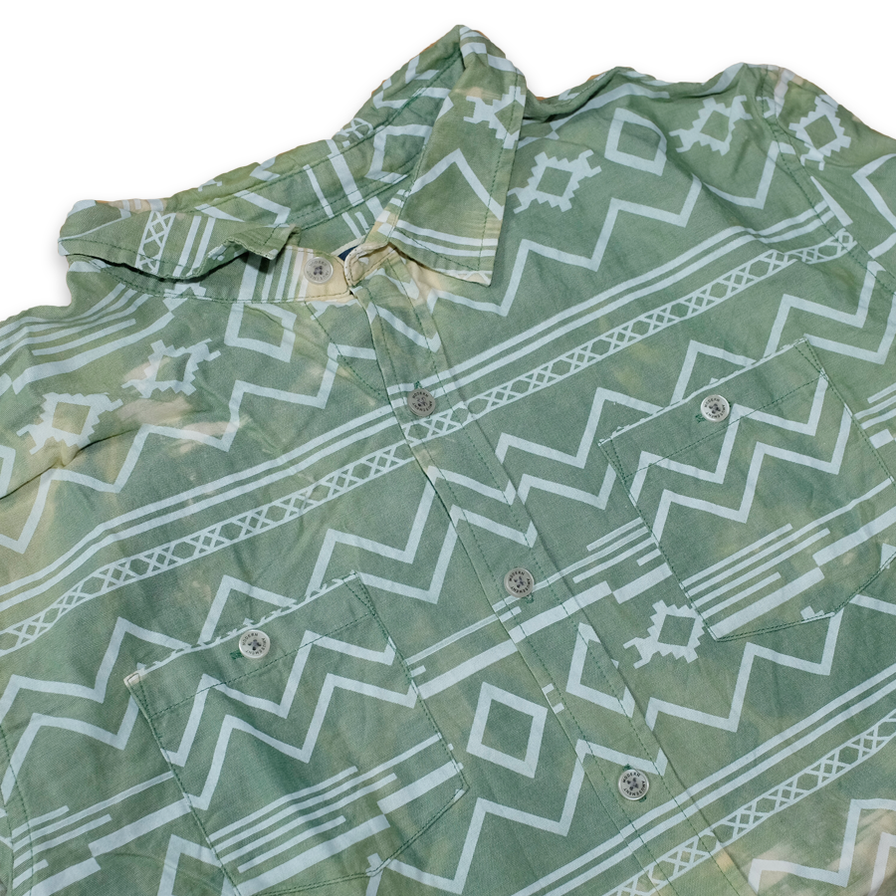 Vintage Aztec Shirt Bleach Large - Double Double Vintage