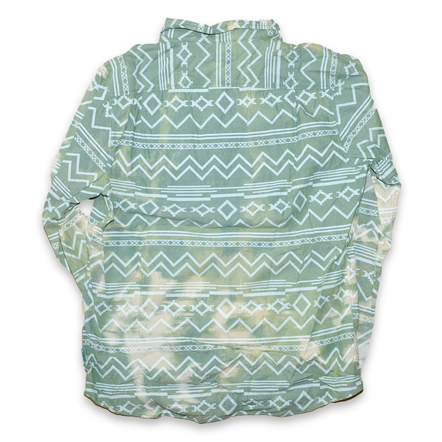 Vintage Aztec Shirt Bleach Large - Double Double Vintage
