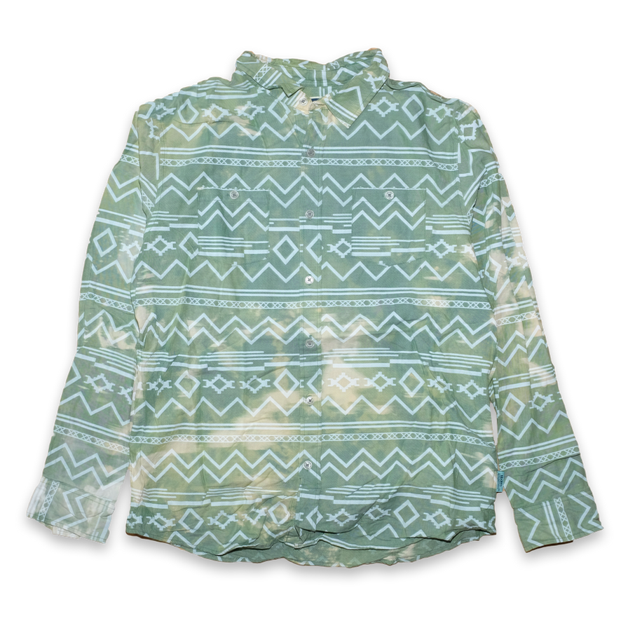 Vintage Aztec Shirt Bleach Large - Double Double Vintage