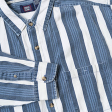 Vintage Vertical Striped Shirt XLarge