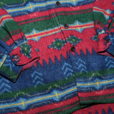 VIntage Fleece Pattern Flannel Shirt Large - Double Double Vintage