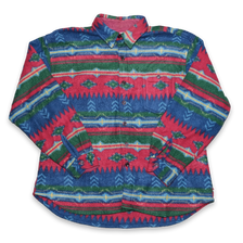 VIntage Fleece Pattern Flannel Shirt Large - Double Double Vintage