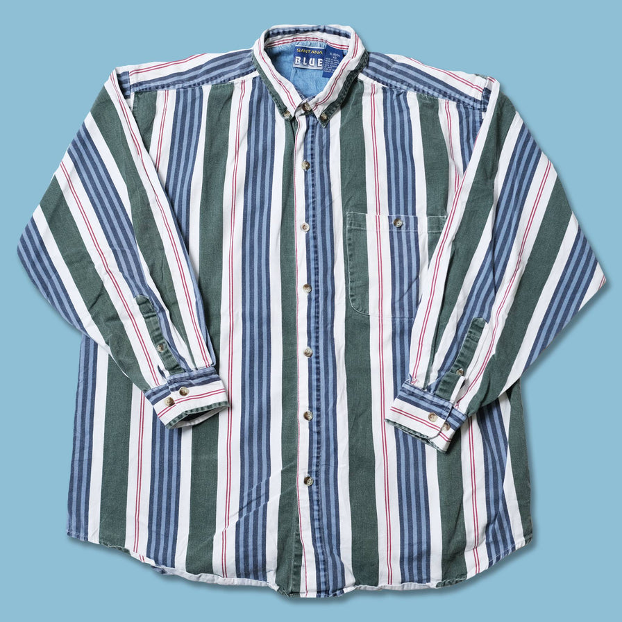 Vintage Vertical Striped Shirt XLarge
