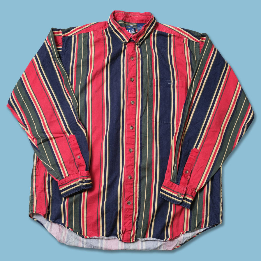 Vintage Vertical Striped Shirt XLarge