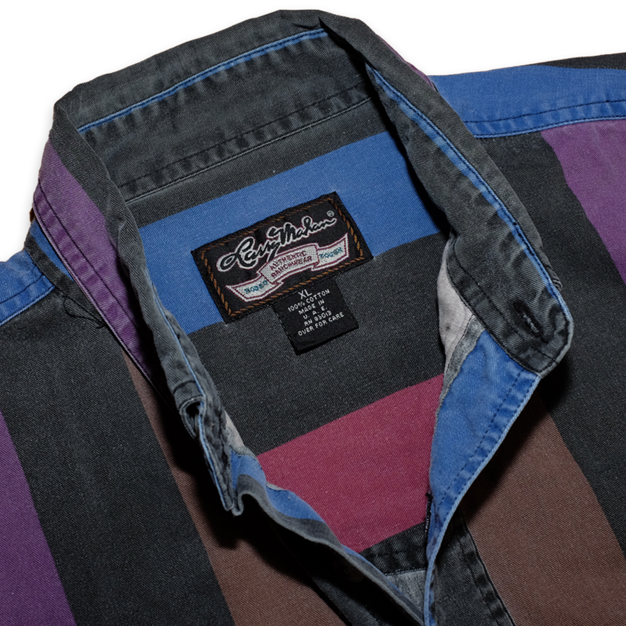 Vintage Vertical Stripe Shirt XLarge - Double Double Vintage