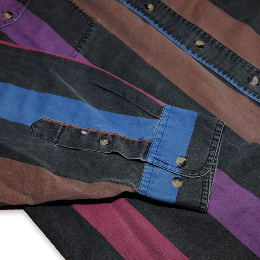 Vintage Vertical Stripe Shirt XLarge - Double Double Vintage