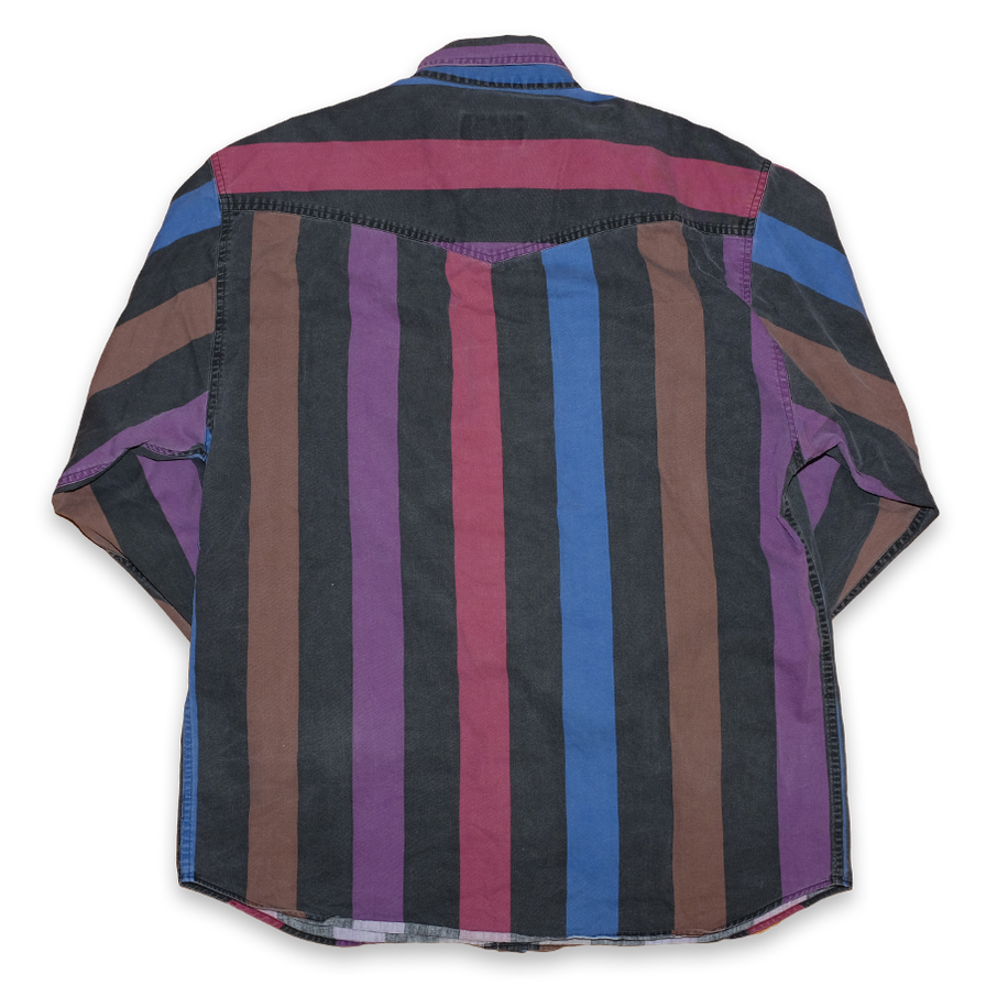 Vintage Vertical Stripe Shirt XLarge - Double Double Vintage