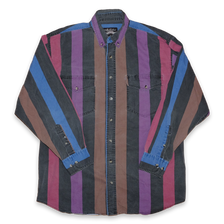 Vintage Vertical Stripe Shirt XLarge - Double Double Vintage