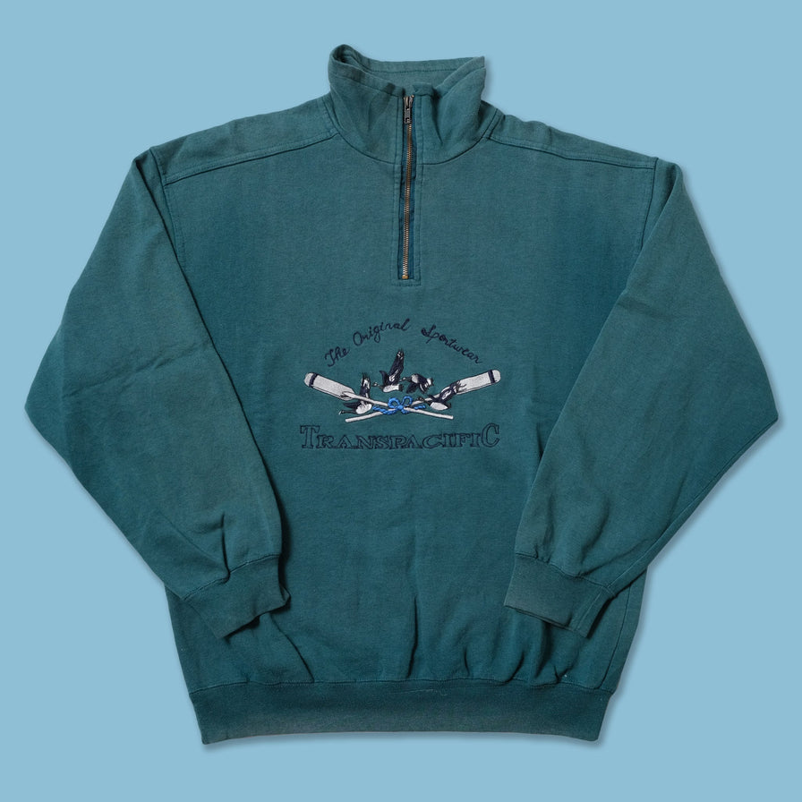 Vintage Transpacific Q-Zip Sweater Small