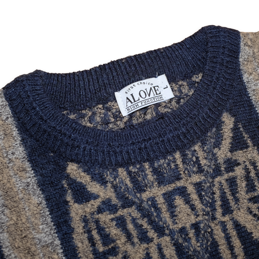 Vintage Knit Sweatshirt Large - Double Double Vintage