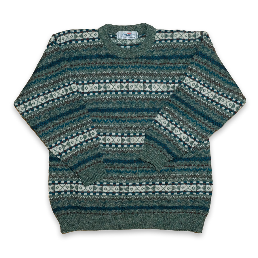 Vintage Knit Wool Sweatshirt Small - Double Double Vintage