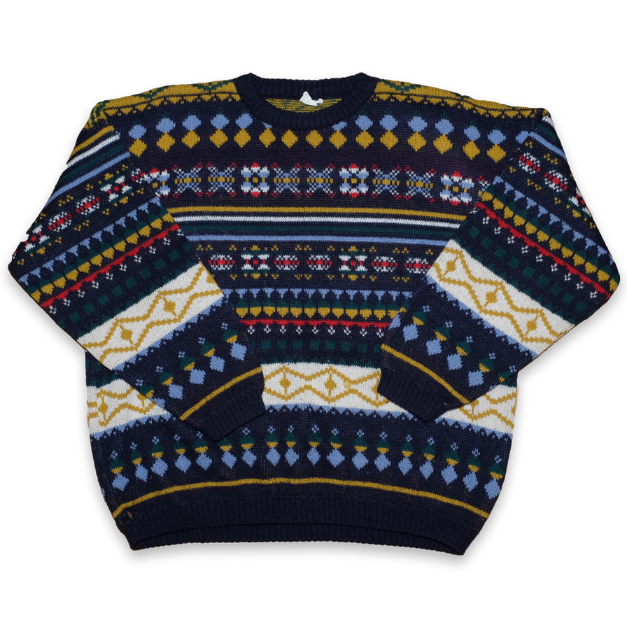 Vintage Pattern Sweatshirt Medium - Double Double Vintage