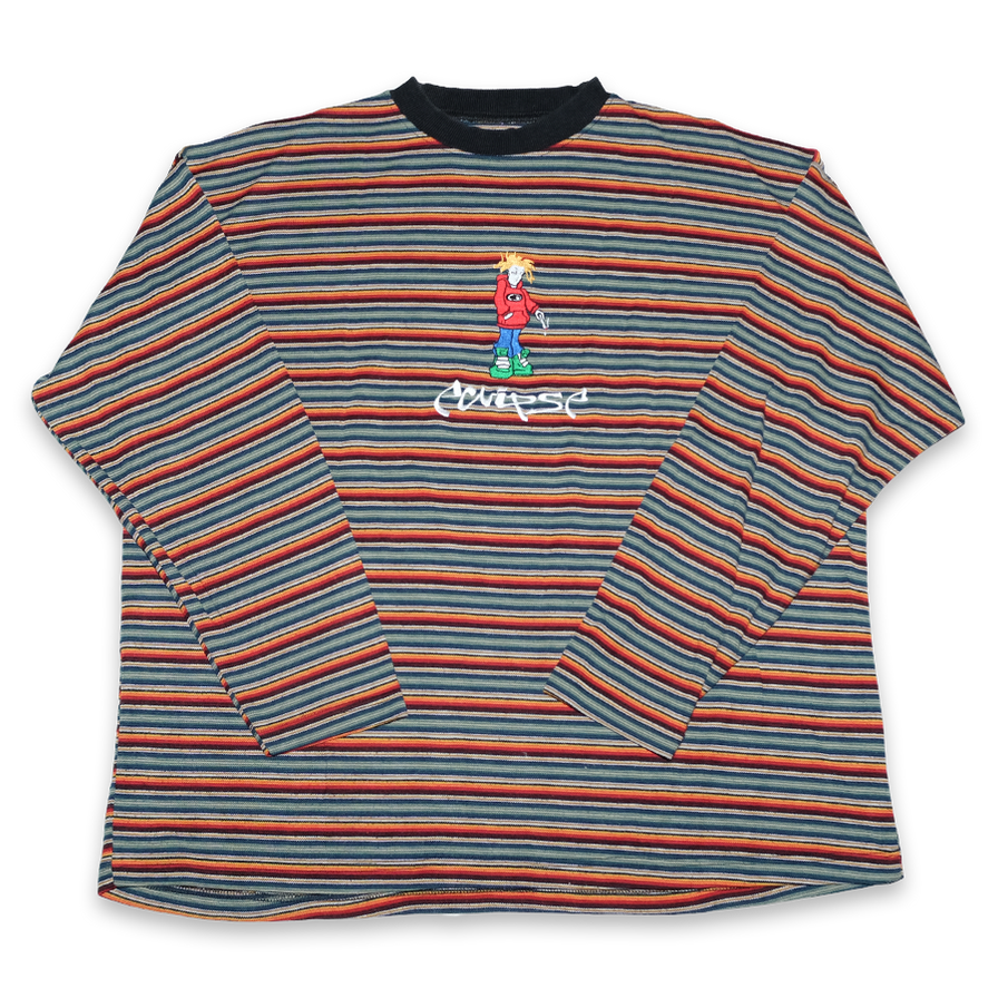 Vintage Striped Longsleeve XLarge - Double Double Vintage