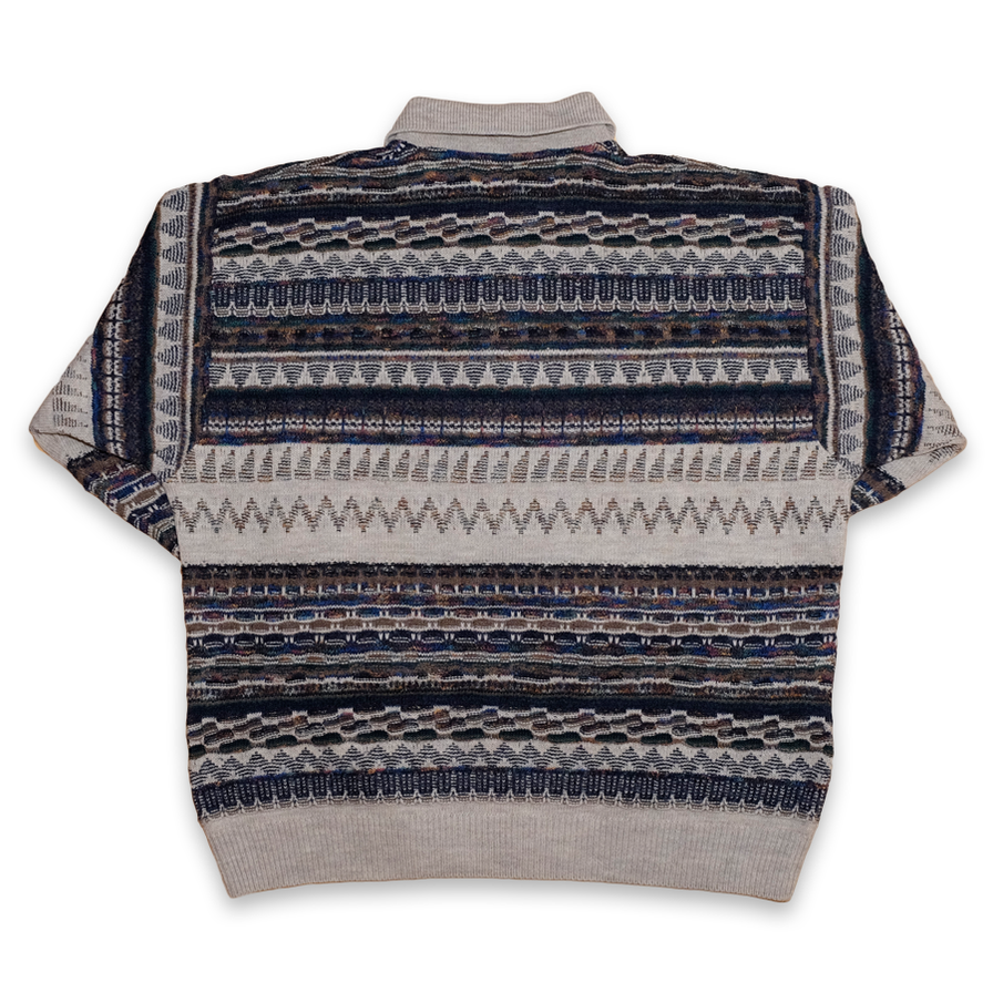 Vintage Knit Polo Sweatshirt Medium / Large - Double Double Vintage