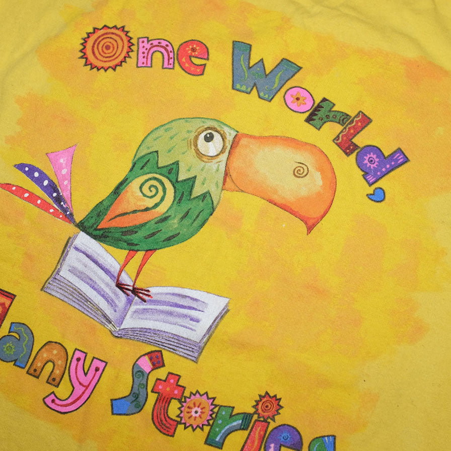 One World Many Stories T-Shirt Medium - Double Double Vintage